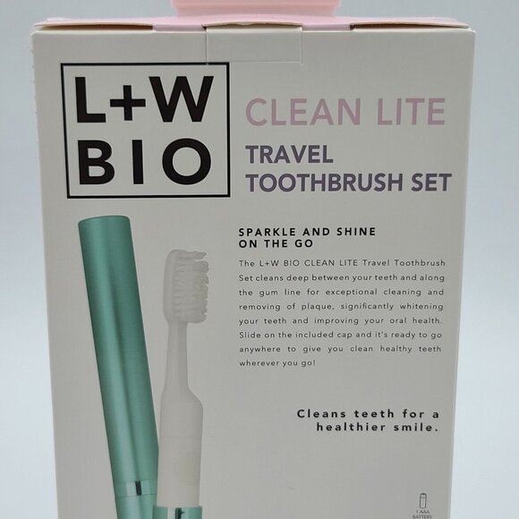 Luxe Willow L+ W Bio Clean Lite Battery Powered Travel Toothbrush (Set of 2) NEW - Picture 13 of 15